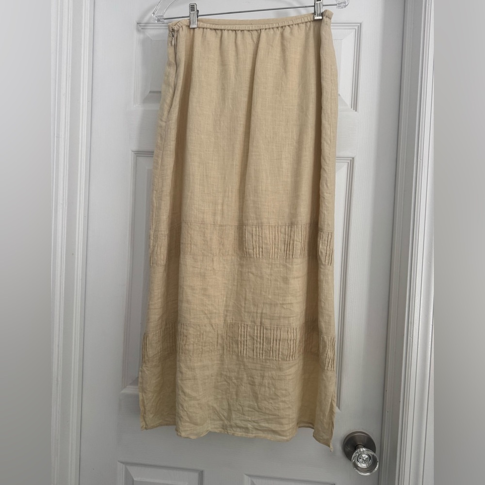 Linen Cream Skirt